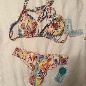 Luli Fama Multicolor Floral Bikini